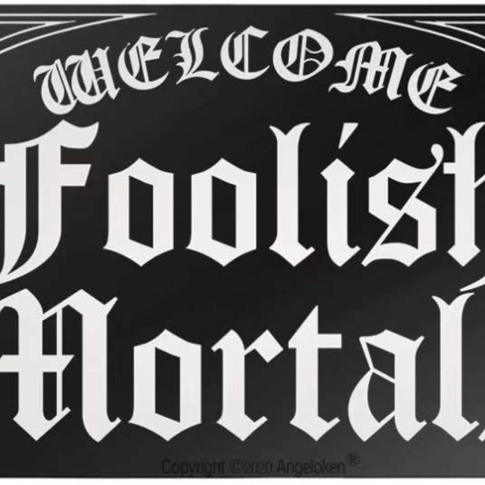 11.81"x5.91" Goth Decor Metal Tin Sign - Gothic Wall Decor for Halloween & Spook